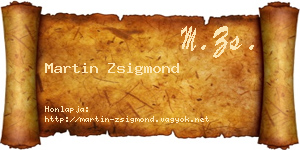 Martin Zsigmond névjegykártya