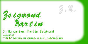 zsigmond martin business card